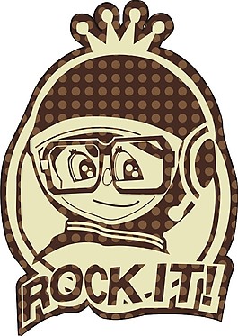 印花矢量圖 人物 卡通人物 文字 英文 免費(fèi)素材