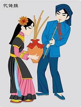 印花矢量圖 人物 男人 女人 壇子 免費(fèi)素材
