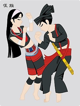 印花矢量圖 人物 男人 女人 色彩 免費(fèi)素材