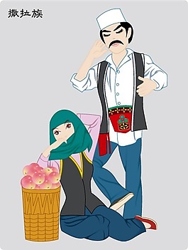 印花矢量圖 人物 女人 男人 桃子 免費素材