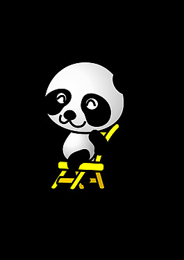 椅子，熊貓