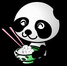 水稻的熊貓