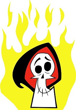 印花矢量圖 老頭 魔術帽 火苗 免費素材