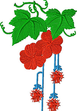 繡花 植物 花 葉子 色彩 免費(fèi)素材