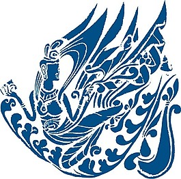 印花矢量圖 色彩 青色 民族 人物 免費素材