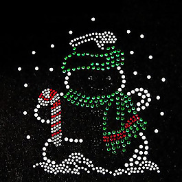燙鉆 雪人 圍巾 魔術(shù)棒 綠色 免費(fèi)素材