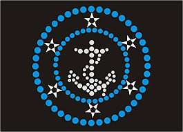 燙鉆 錨 五角星 圓環(huán) 藍(lán)色 免費(fèi)素材