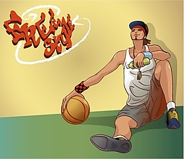 印花矢量圖 人物 男人 文字 英文 免費(fèi)素材
