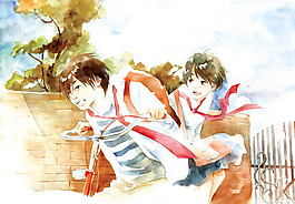 位圖 人物 白色 藍(lán)色 綠色 免費素材