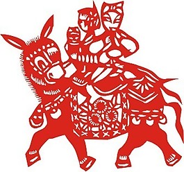印花矢量图 动物 驴 人物 儿童 免费素材