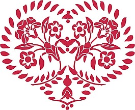 印花矢量圖 花 紅色 花紋 抽象 免費素材