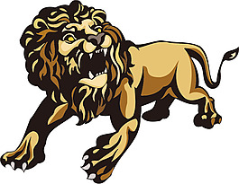 印花矢量圖 動(dòng)物 獅子 抽象動(dòng)物 色彩 免費(fèi)素材