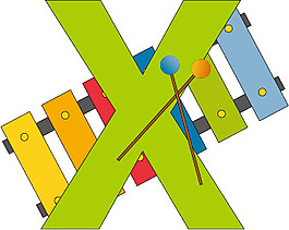 印花矢量圖 文字 字母 X 色彩 免費(fèi)素材