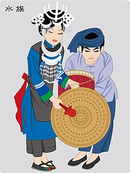 印花矢量圖 人物 男人 色彩 藍(lán)色 免費素材