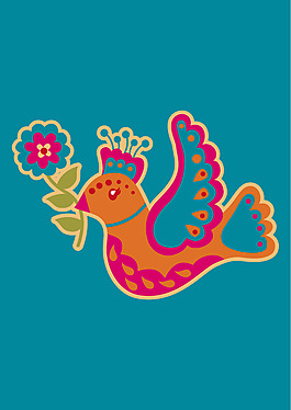 印花矢量圖 動(dòng)物 色彩 插畫 鳥類 免費(fèi)素材