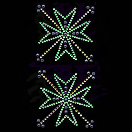 燙鉆 花 綠色 白色 免費(fèi)素材