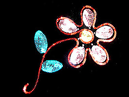 燙鉆 花 紅色 藍(lán)色 白色 免費(fèi)素材