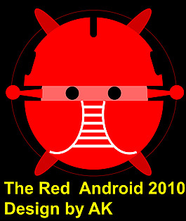 Android，红色的机器人，机器人bujung