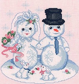 繡花 女人 男人 雪人 花 免費素材