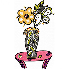 绣花 花 红色 绿色 黄色 免费素材
