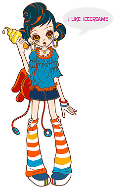 位圖 人物 卡通人物 少女 色彩 免費(fèi)素材