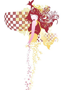 印花矢量圖 抽象 人物 女人 免費(fèi)素材