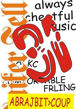 印花矢量圖 文字 英文 數字 色彩 免費素材