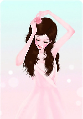 位圖 人物少女 色彩 彩色 插畫 免費(fèi)素材