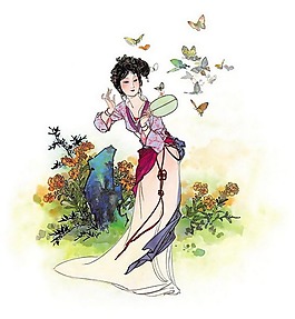 位圖 人物 女人 花 免費(fèi)素材