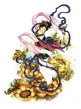 位图 人物 女人 莲花 免费素材