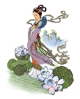 位图 人物 女人 莲花 免费素材