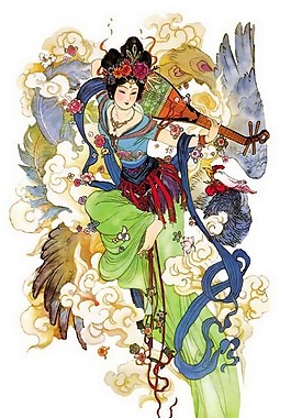 位圖 人物 女人 色彩 綠色 免費(fèi)素材