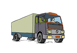 印花矢量圖 貨車 交通工具 運(yùn)輸 色彩 免費(fèi)素材