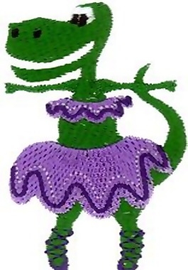 繡花 動物 恐龍 色彩 綠色 免費素材