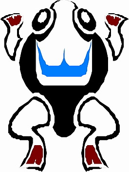 印花矢量圖 動(dòng)物 青蛙 抽象動(dòng)物 色彩 免費(fèi)素材