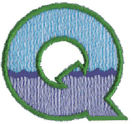 繡花 文字 英文 Q 免費素材
