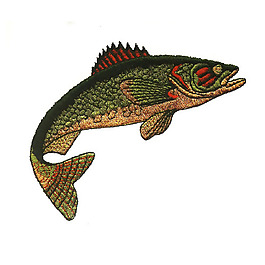 繡花 動物 魚 海洋 綠色 免費素材
