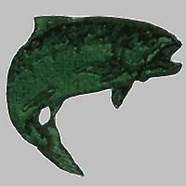 繡花 動物 魚 色彩 青色 免費素材