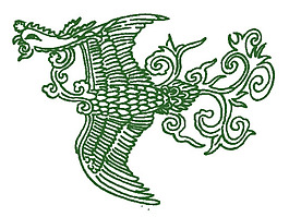 繡花 動(dòng)物 鳳凰 色彩 綠色 免費(fèi)素材