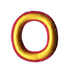 绣花 文字 数字 0 色彩 免费素材
