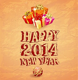 圣誕節(jié)和新年賀卡模板矢量素材