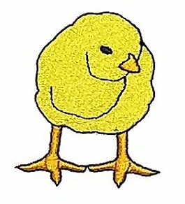 繡花 動物 小雞 色彩 黃色 免費素材