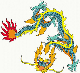繡花 動(dòng)物 龍 色彩 綠色 免費(fèi)素材