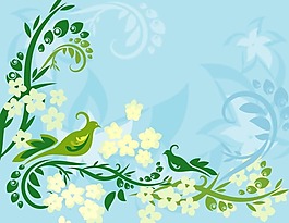 印花矢量圖 動物 鳥類 色彩 寶石藍色 免費素材