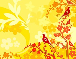 色彩 橙色 黃色 印花矢量圖 動物 免費素材