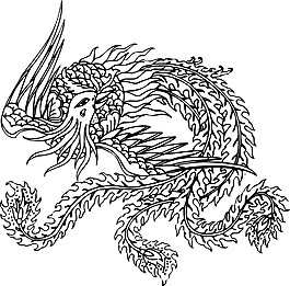 印花矢量圖 動(dòng)物 鳥(niǎo)類 鳳凰 吉祥 免費(fèi)素材