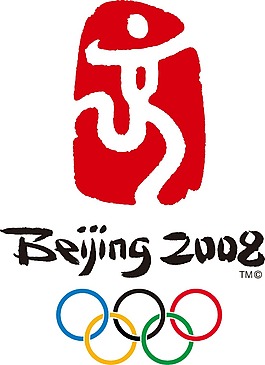 印花矢量圖 運動 2008 北京奧運標志 徽章標記 免費素材