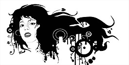 印花矢量圖 人物 插畫 女人 色彩 免費(fèi)素材
