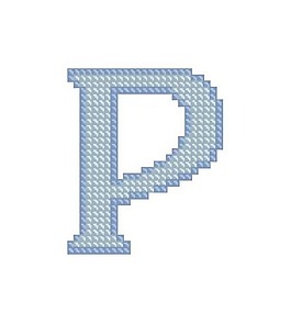 繡花 文字 英文 P 免費素材