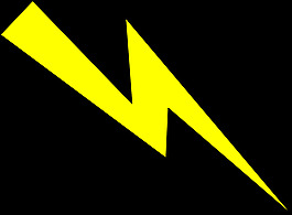 雷電黃色與黑色的輪廓